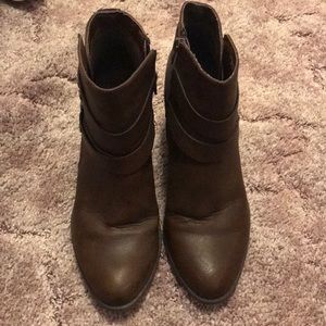 Brown booties size 9